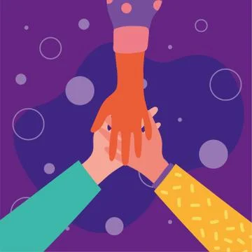 Hands of friends vector design Stockillustratie