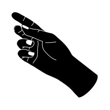 Hands gesture, human body part. Woman or man arm Stock Illustration