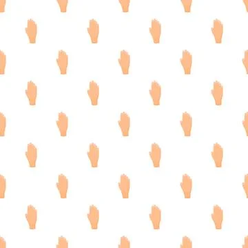 Hands gesture seamless pattern on white background 스톡 일러스트