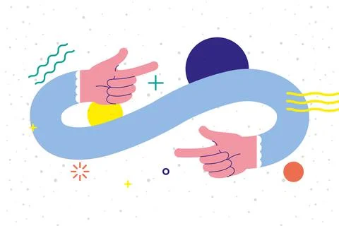Hands gestures communication Stock Illustration