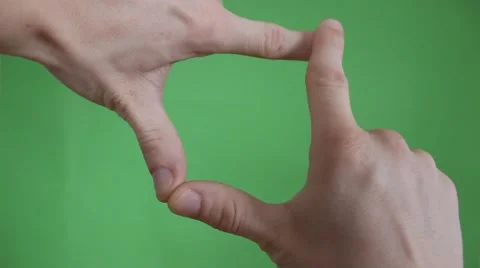 Hands gestures green screen Stock Footage 45695086
