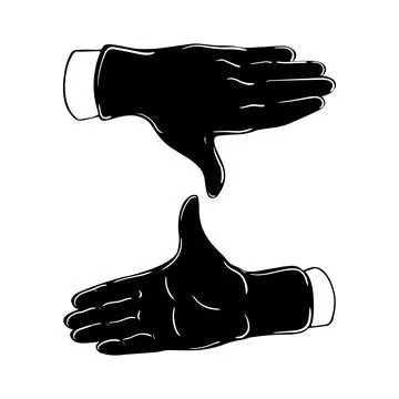 Hands gestures vector cartoon illustration Stock Illustration
