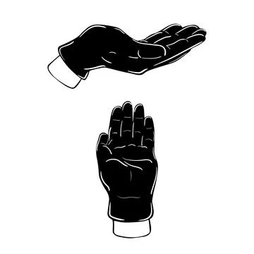 Hands gestures vector cartoon illustration Stock Illustration