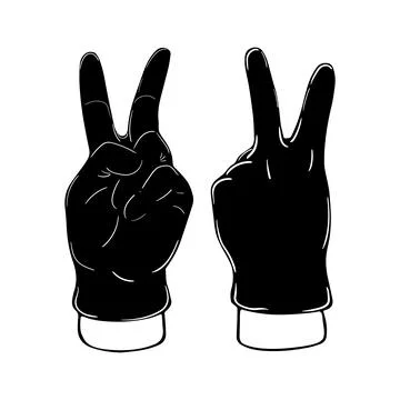 Hands gestures vector cartoon illustration Stock Illustration