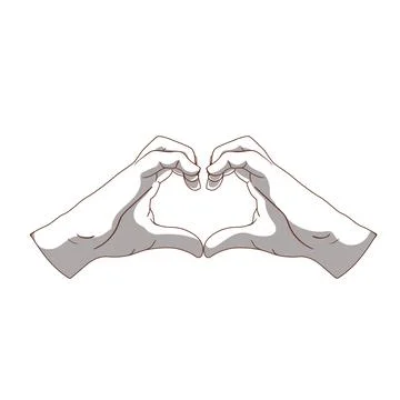 Hands gestures vector cartoon illustration Stock Illustration