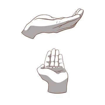 Hands gestures vector cartoon illustration Stock Illustration