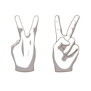 Hands gestures vector cartoon illustration Stock Illustration