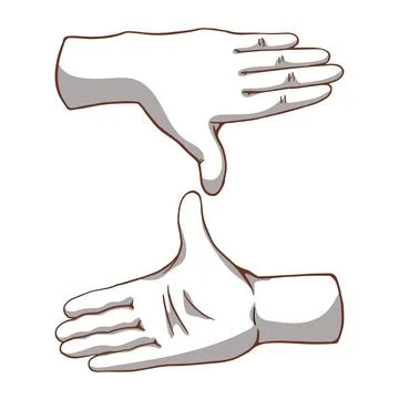 Hands gestures vector cartoon illustration Stock Illustration