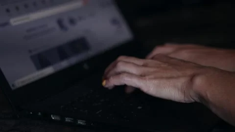 Hands of the girl works at the computer close-up. Software, online education Stock Footage 163362929