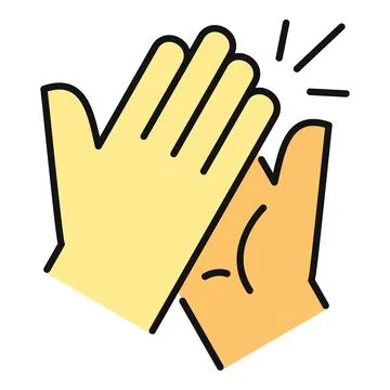 Hands giving high five for teamwork success Stock Illustration