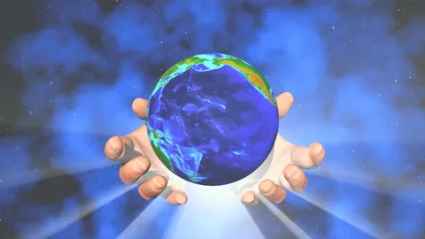 Hands of God - world Stock Footage 149046920