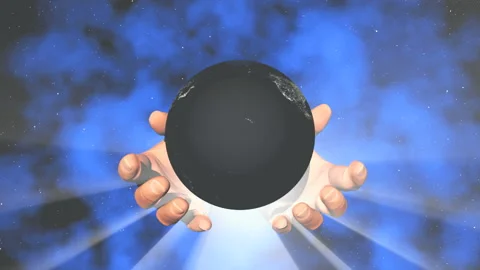Hands of God - World night Stock Footage 149046788
