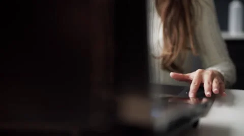 Hands on graphic tablet.. Isolated on white background Stock Footage 56949309