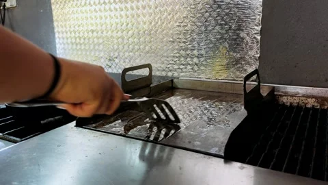 Hands greasing barbecue with oil Stock Footage 325451026