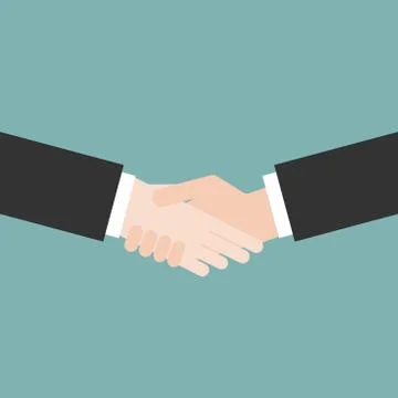 Hands handshaking, close up Illustrazione stock