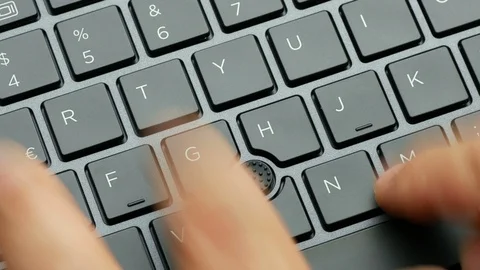 Hands hard working typing on computer laptop keyboard 4k footage	 Stock Footage 111731659