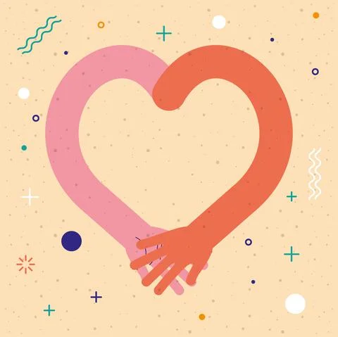 Hands heart gesture Stock Illustration