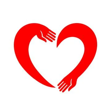 Hands heart hands make the shape of a heart Illustrazione stock