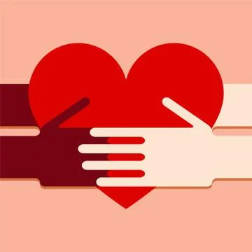Hands with heart Stock Illustration