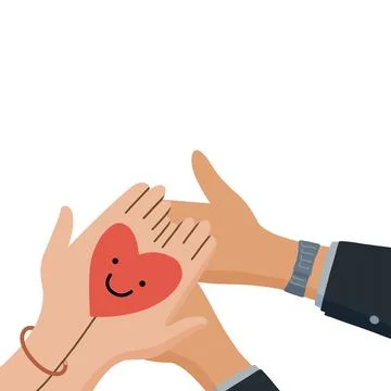 Hands with heart Stock Illustration