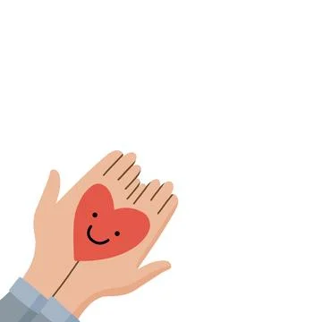 Hands with heart Illustrazione stock