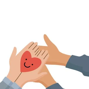 Hands with heart Stock Illustration