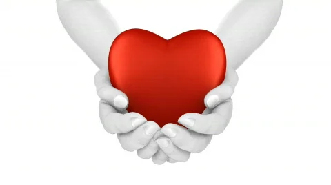 Hands with Heart Loop Video stock 95958