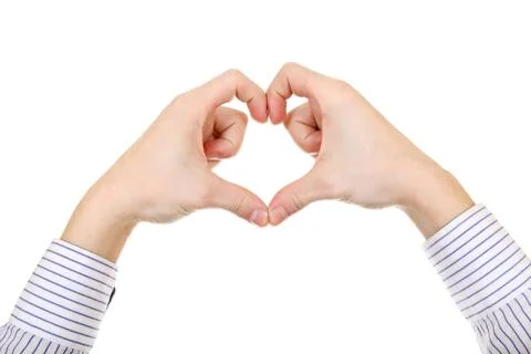 Hands in Heart Shape Stock Photos