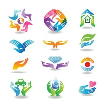 Hands hold and protect Illustrazione stock