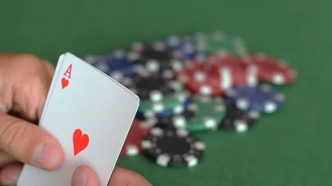 Hands hold and throw in royal flush of hearts Video stock 70376226