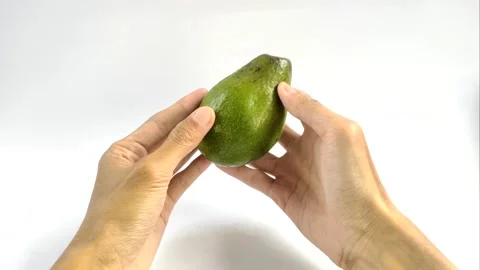 Hands Holding An Avocado Stock Footage 297146601