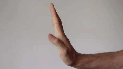 Hands Holding Back Sign Vídeo Stock 90801731