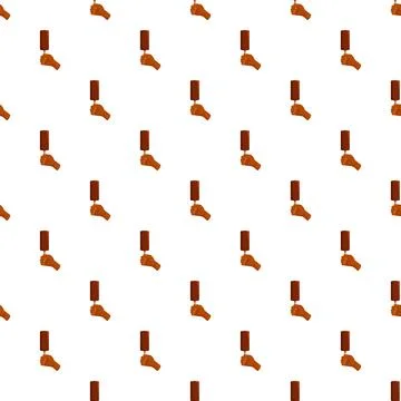 Hands holding chocolate popsicles seamless pattern Illustrazione stock