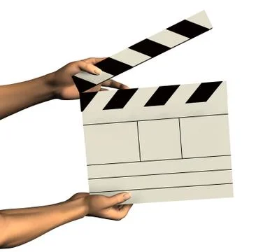 Hands Holding a Clapboard Stock-Illustration