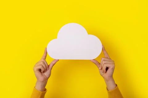 Hands holding cloud Stock Photos
