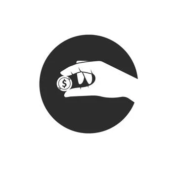 Hands holding coins  vector illustration background concept design template Stock Illustration