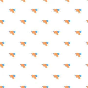Hands holding darts flat seamless vector pattern イラスト素材