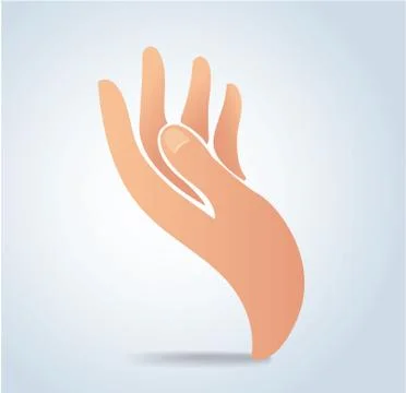 Hands holding design vector, hands pray logo Stock Illustration
