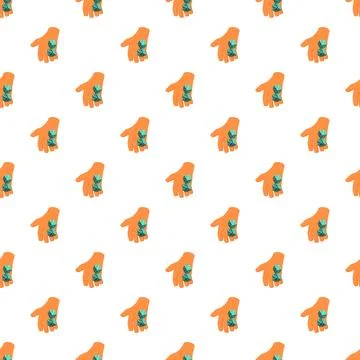 Hands holding dice repeat pattern for gaming background Stock Illustration