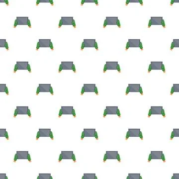 Hands holding digital tablet screen pattern Stock Illustration