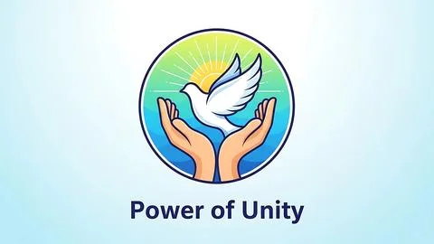 Hands holding dove of peace Stock Illustration