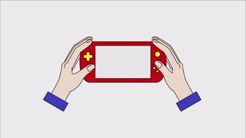 Hands holding a game console. hands playing games Stock Footage 327107411