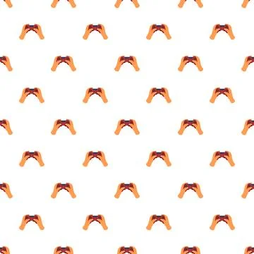 Hands holding game controller joypad seamless pattern Illustrazione stock