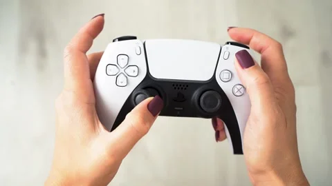 Hands Holding Game Controller Playing Video Games Stock Footage 317926495