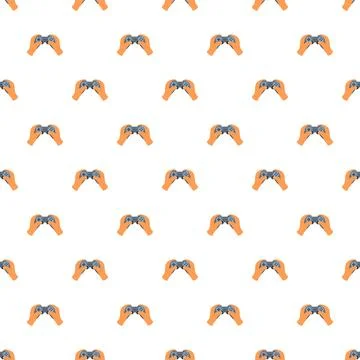 Hands holding game controllers forming a seamless pattern Stock Illustration