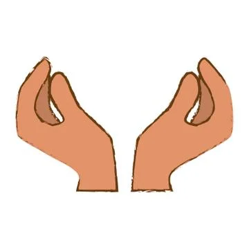 Hands in holding gesture icon image Stock Illustration