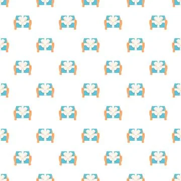 Hands holding gift box pattern for celebrations Stock Illustration