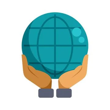 Hands holding globe symbolizing global responsibility and unity Illustrazione stock