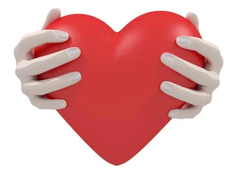 Hands holding Heart Stock Illustration