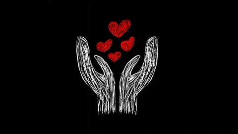 Hands Holding a Heart in Stop Motion Stock Footage 284875145